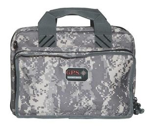 G-Outdoors Quad Pistol Range Bag with Magazine Storage & Dump Cups-Fall Camo