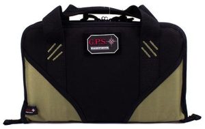 G-Outdoors Large Memory Foam Case with Magazine Back Pockets- Green/Black