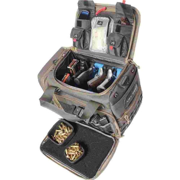 G-Outdoors Range Bag with 2 Dump Cups and Foam Cradle for 4 Handguns M/L