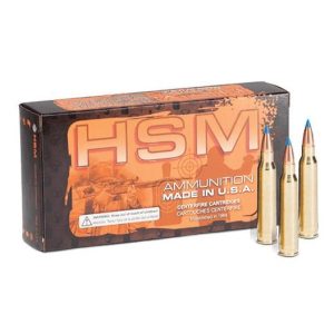 HSM Varmint Blue Rifle Ammunition .223 Rem 55gr PT Blitzking 3120 fps 20/ct
