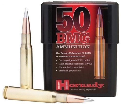 https3A2F2Fmedia.chattanoogashooting.com2Fimages2Fproduct2FHO82702FHO8270.jpg Hornady Match Rifle Ammunition .50 BMG 750 gr A-MAX 2820 fps - 10/box