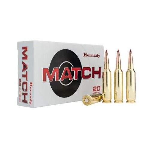 https3A2F2Fmedia.chattanoogashooting.com2Fimages2Fproduct2FHO834112FHO8341112520252812529.jpg Hornady Match ELD Rifle Ammunition .22 Creedmoor 80gr PT 3285 fps 20/ct
