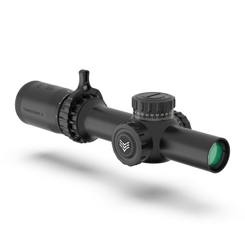 https3A2F2Fmedia.chattanoogashooting.com2Fimages2Fproduct2FIQTHK16241GF2FIQTHK16241GF-1.jpg Swampfox Tomahawk II Rifle Scope 1-6x24 30mm SFP BFO Green Illum. Black