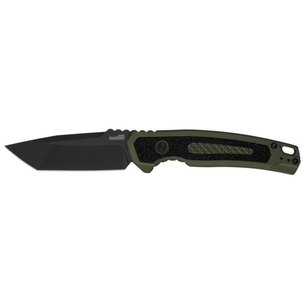 https3A2F2Fmedia.chattanoogashooting.com2Fimages2Fproduct2FKW7105OBLK2FKW7105OBLK-1.jpg Kershaw Launch 16 Automatic Folding Knife 3-1/2" Tanto Blade Black Olive