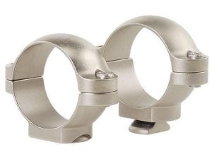 Leupold 2-Piece STD Windage Adjustable Steel Rings 1" Low Silver