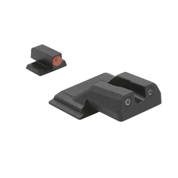 https3A2F2Fmedia.chattanoogashooting.com2Fimages2Fproduct2FMKML41770O2FMKML41770O.jpg Meprolight Hyper-Bright Handgun Night Sight Orange Ring Front Green Rear for S&W M&P Shield