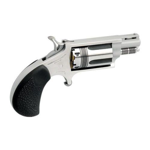 NAA .22 Mag Wasp Handgun .22 WMR 5rd Capacity 1.125" Barrel Silver with Black Grips