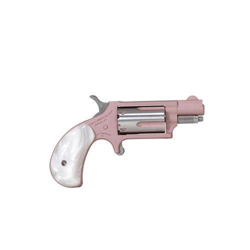 NAA 22M Rose Handgun .22 WMR 5rd Capacity 1.13" Barrel  Bird Head Pearl Grip Pink Cerekote