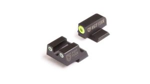Perfect Dot NS Set w/Yellow Front + Black Square Rear Fits Springfield XD