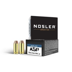 Nosler Match Grade Handgun Ammunition 10mm Auto 180gr JHP 1150 fps 20/ct
