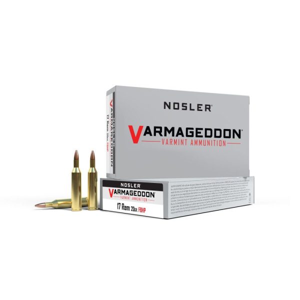 Nosler Varmegeddon Rifle Ammunition .17 Rem 20 gr FBHP 3550 fps 20/ct