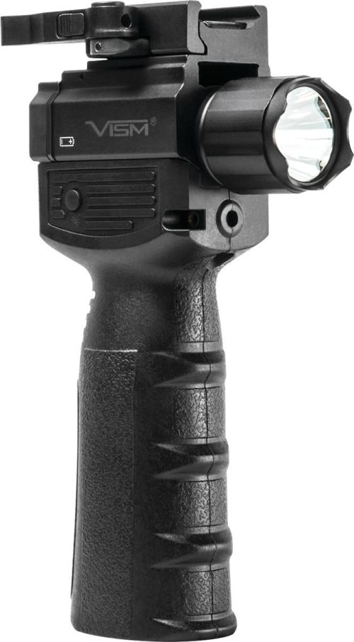 https3A2F2Fmedia.chattanoogashooting.com2Fimages2Fproduct2FNRVAQVGFLRV22FNRVAQVGFLRV2.jpg NcSTAR VISM Vertical Grip w/Strobe FlashLight & Red Laser Gen 2