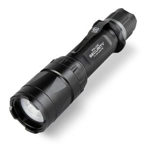 Police Security Flashlights Trac Tact Rechargeable LED Flashlight 1000 Lumens Black
