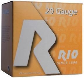 Rio Field Shotshells 20 ga 2 3/4" 2 3/4 dr 1 oz #8 1250 fps 25/ct