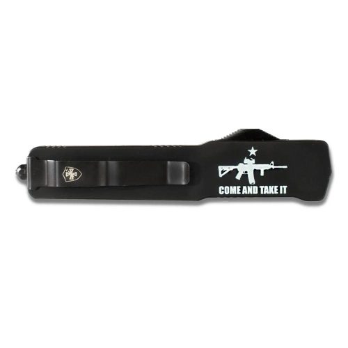 Templar Knives Premium Weighted Come and Take It Slim Knife 3-1/8" Drop Point Blade Black