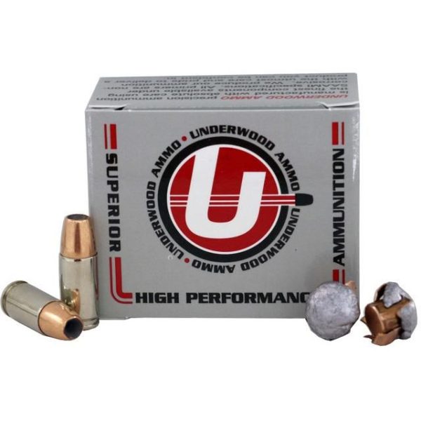 https3A2F2Fmedia.chattanoogashooting.com2Fimages2Fproduct2FUB1382FUB138.jpg Underwood Ammo Handgun Ammunition 9mm Luger(+P+) 147gr JHP 1175 fps 20/ct