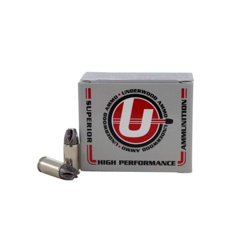 https3A2F2Fmedia.chattanoogashooting.com2Fimages2Fproduct2FUB8742FUB874.jpg Underwood Hunting & Self Defense Handgun Ammunition 9mm Luger(+P) 68gr Solid 1800 fps 20/ct