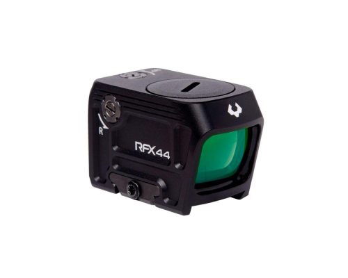 https3A2F2Fmedia.chattanoogashooting.com2Fimages2Fproduct2FVL98101132FVL9810107-2.jpg Viridian RFX44 Compact Closed Emitter Green Dot Sight w/ Picatinny High Mount