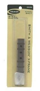 Weaver 1-Piece Pistol Mount Scope Base - NIckel - S&W X-Frame