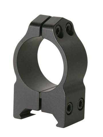 Warne 2-Piece Maxima Fixed Scope Ringmounts with Grooved Receiver - 1" High Matte CZ 550 19mm Dovetail