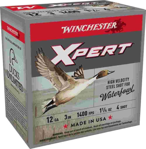 https3A2F2Fmedia.chattanoogashooting.com2Fimages2Fproduct2FWNWEX123H42FWNWEX123H4_1.jpg Winchester Xpert High-Velocity Steel Shotshells 12 ga 3" 1-1/4 oz 1400 fps #4 25/ct