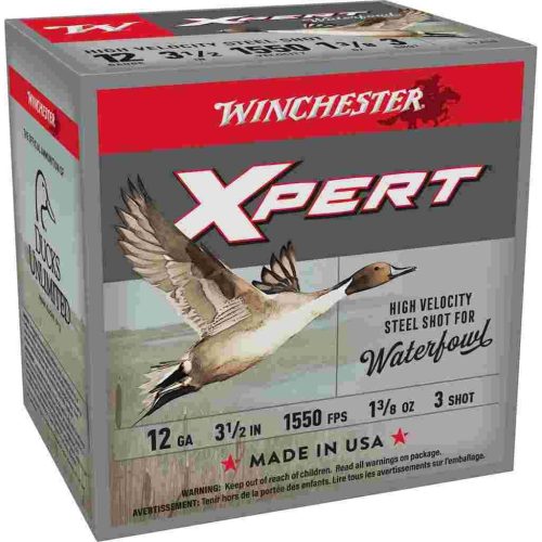 https3A2F2Fmedia.chattanoogashooting.com2Fimages2Fproduct2FWNWEX12L32FWNWEX12L3_1.jpg Winchester Xpert High Velocity Steel Shotshells 12 ga 3-1/2" 1-3/8 oz 1550 fps #3 25/ct
