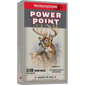 Winchester Super-X Power Point Rifle Ammunition .338 Win Mag 200 gr. PSP 2960 fps 20/ct