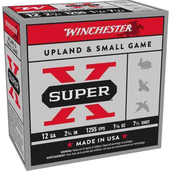 https3A2F2Fmedia.chattanoogashooting.com2Fimages2Fproduct2FWNXU12H72FWNXU12H7_1.jpg Winchester Super-X Heavy Game Shotshells 12 ga 2-3/4" 1-1/8 oz 1255 fps #7.5 25/ct
