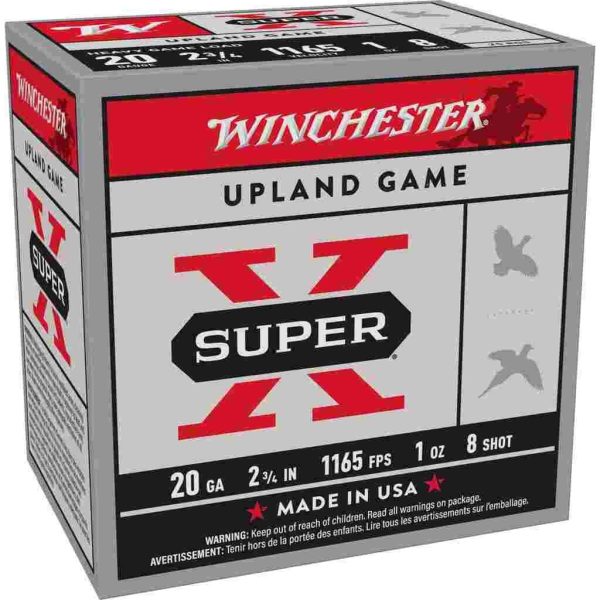 https3A2F2Fmedia.chattanoogashooting.com2Fimages2Fproduct2FWNXU20H82FWNXU20H8_1.jpg Winchester Super-X Heavy Game Shotshells 20 ga 2-3/4" 1 oz 1165 fps #8 25/ct