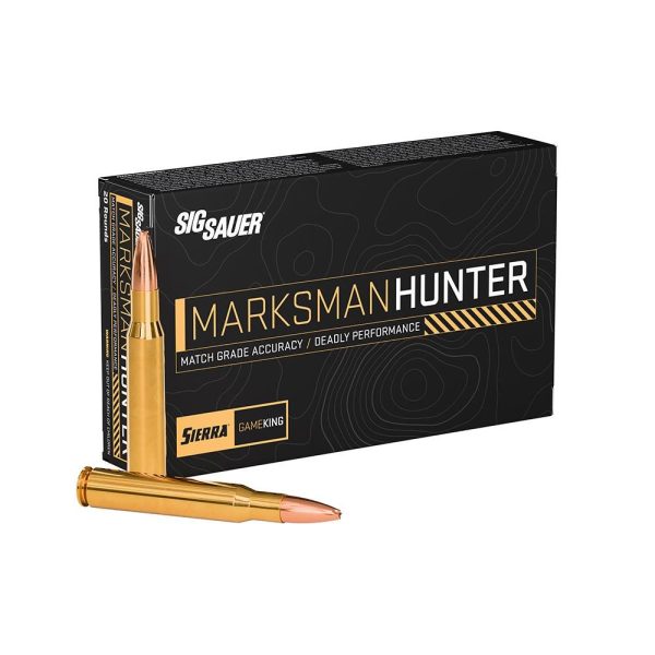 https3A2F2Fmedia.chattanoogashooting.com2Fimages2Fproduct2FXI7044462FXI704446-1.jpg Sig Sauer Marksman Hunter GameKing Rifle Ammunition .30-06 Sprg 165gr HPBT 2800 fps 20/ct