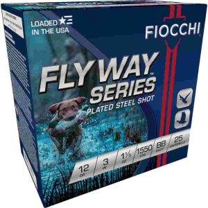 Fiocchi Flyway Steel Shotshells 12ga 3" 1 1/5oz 1550fps #BB 25/ct