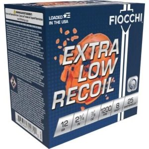 FIOCCHI 12GA 2 3/4" 7/8oz #8 LOW RECOIL TRAINER 25RD