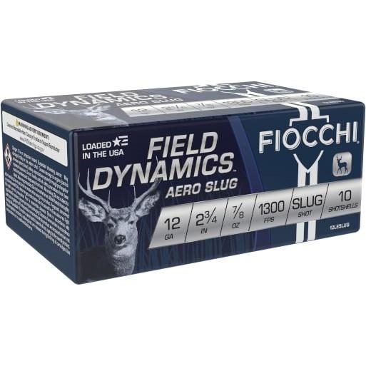 Fiocchi Aero Rifled Slug 12 ga 2 3/4" MAX 7/8 oz Slug - 10/box