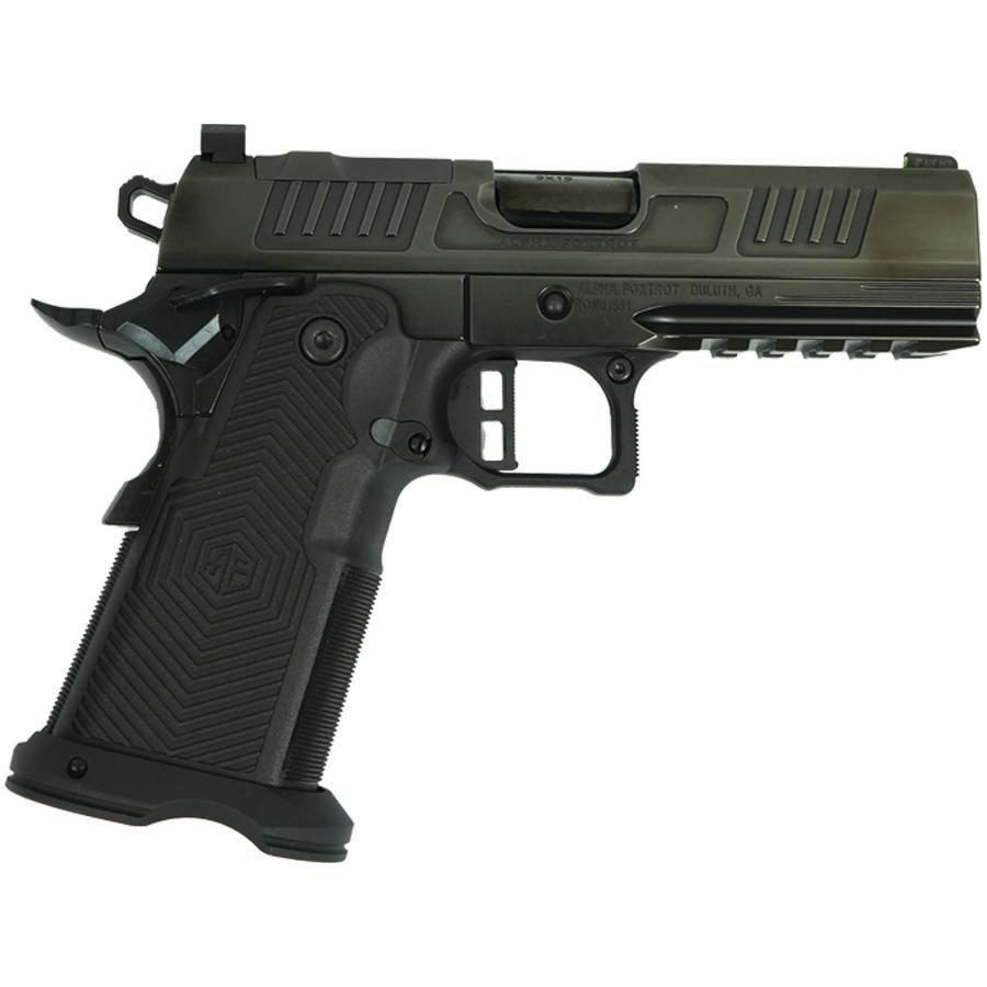 Alpha Foxtrot AF1911 Romulus Polish DLC Finished Handgun 9mm Luger 17 & 20rd Magazines 4.25" Bull Barrel RMSc Cut
