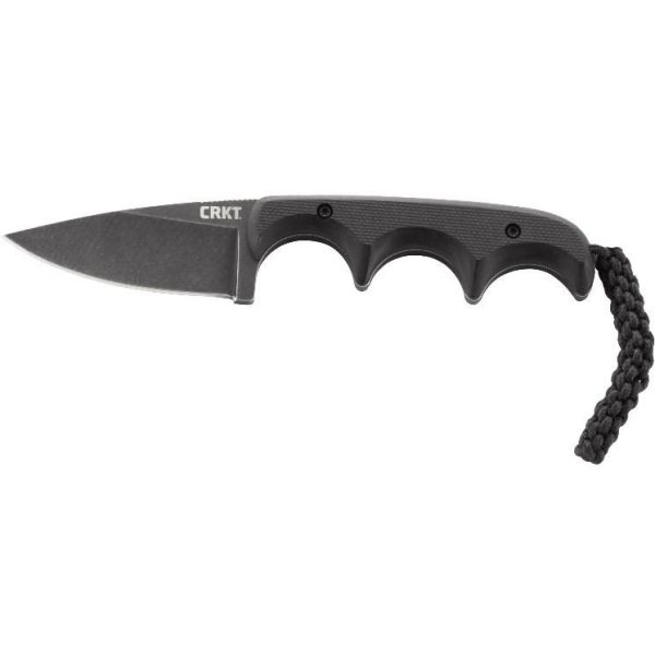 https3A2F2Fmedia.chattanoogashooting.com2Fimages2Fproduct2FZB2384KC2FZB2384KC_1.jpg CRKT Minimalist Black Fixed Knife 2-1/8" Drop Point Blade Black