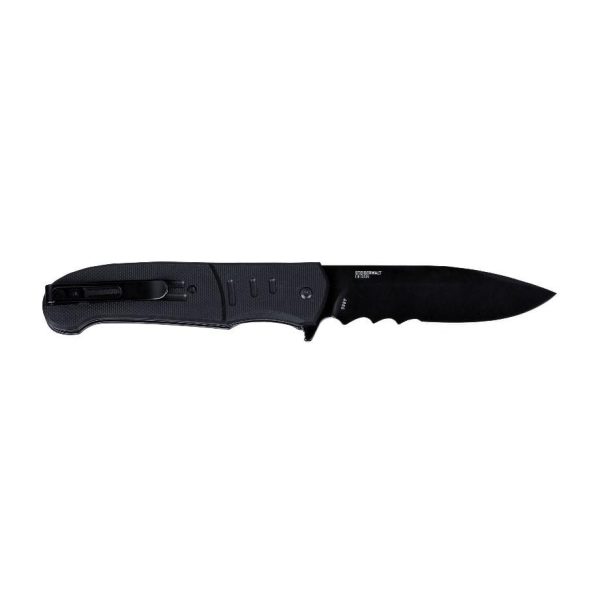 https3A2F2Fmedia.chattanoogashooting.com2Fimages2Fproduct2FZB68852FZB6885-1.jpg CRKT Ignitor Assisted Folding Knife 3-1/2" Drop Point Blade Black with Veff Serrations