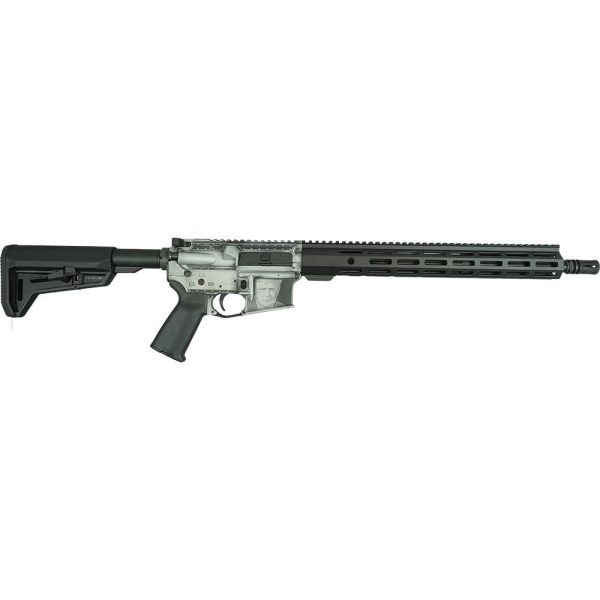 Shark Coast Trump 2.0 AR-15 Rifle w/SCC Lower 5.56 30rd Magazine 16" Barrel Distressed Silver Black