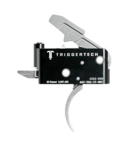 TriggerTech AR15 Adaptable Curved Trigger 2 Stage Adjustable Stainless Steel/Black