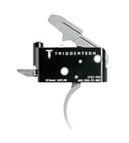 https3A2F2Fmedia.chattanoogashooting.com2Fimages2Fproduct2FZTAR0TBS25NNC2FZTAR0TBS25NNC.jpg TriggerTech AR15 Adaptable Curved Trigger 2 Stage Adjustable Stainless Steel/Black