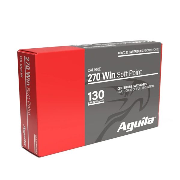https3A2F2Fwww.2ndamendmentwholesale.com2Fmedia2Fcatalog2Fproduct2F82F02F8053ag_2_1.jpg Aguila Ammunition .270 Win Rifle Ammo - 130 Grain | Soft Point | 20rd Box