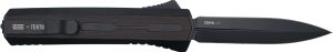 Zastava A7 OTF Knife - Tactical Black Wood | S35VN Dagger Blade