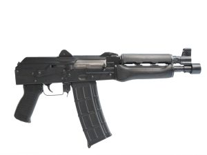 Zastava ZPAP85 AK-47 Pistol BULGED TRUNNION 1.5MM RECEIVER - Stained Wood Handguard | 5.56NATO | 10" Chrome Lined Barrel