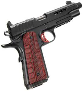 KIMBER RAPIDE HEAT 45ACP 5" TB BLK, BLK/RD G10 GRIP, SUPP SIGHTS,