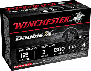 WINCHESTER DOUBLE X 12G 3" #4  1-3/4OZ 10RD BX 100RD CS