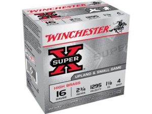 WINCHESTER SUPER X HEAVY GAME HB 16G 23/4 11/8 #4 25RD BX 250RD CASE