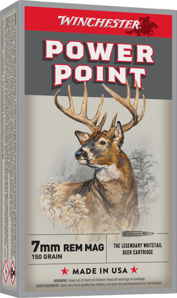 WINCHESTER SUPER X POWER POINT 7MM RM MG 150GR PP 20RD BX 200RD CASE