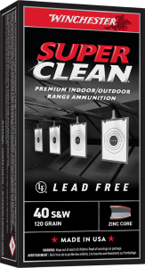 WINCHESTER 40 S&W SUPER CLEAN TARGET FMJ 120 GR 50 RD/BX 10 BX/CS