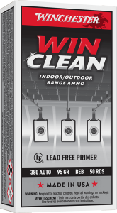 WINCHESTER SUPER X WINCLEAN TRGT 380ACP 95G FMJ 50RD BX 500RD CASE