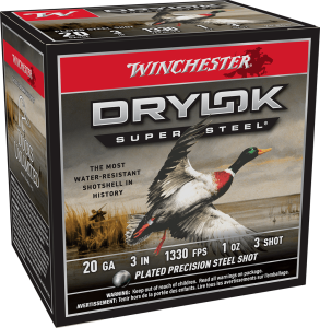 WINCHESTER DRYLOK STEEL 20G 3" 1OZ #3 SHT 25RD BX 250RD CASE