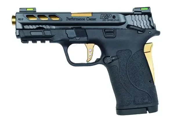 SMITH & WESSON PC M&P 380 SHIELD EZ 3.75" PSTL GLD PRTD BRL 8RD TLCI SAO MA COMPL